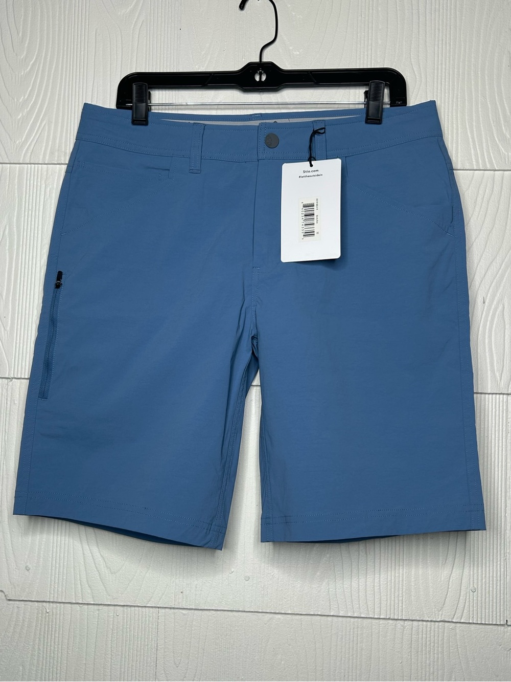 Stio Men's Hybrid Shorts in Dusty Blue